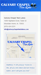 Mobile Screenshot of calvarychapeltwinlakes.com