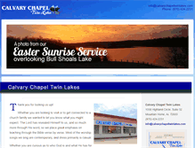 Tablet Screenshot of calvarychapeltwinlakes.com